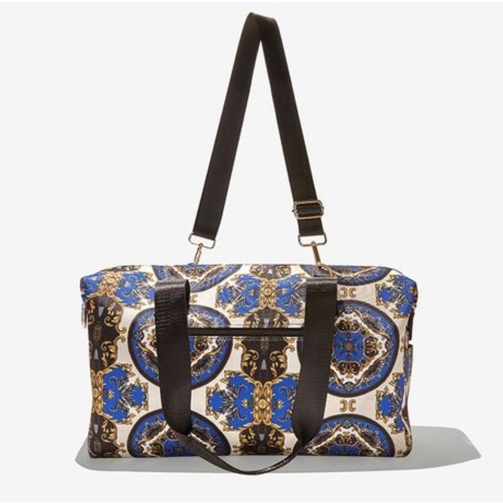 Alice + Olivia Regal Romance Sapphire Duffle Bag Tote Purse Revolve FWRD NWT - Picture 4 of 16